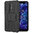 Dual Layer Rugged Tough Shockproof Case & Stand for Nokia 5.1 Plus - Black